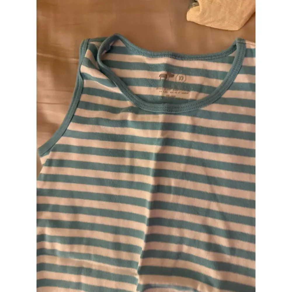 Primary Teal Stripe Tank and shorts set size 10